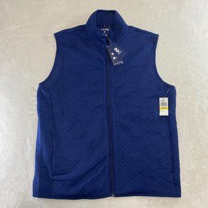 Medieval Navy Blue Izod Luxury Sport Quilted Vest  Men's Size Medium NWT